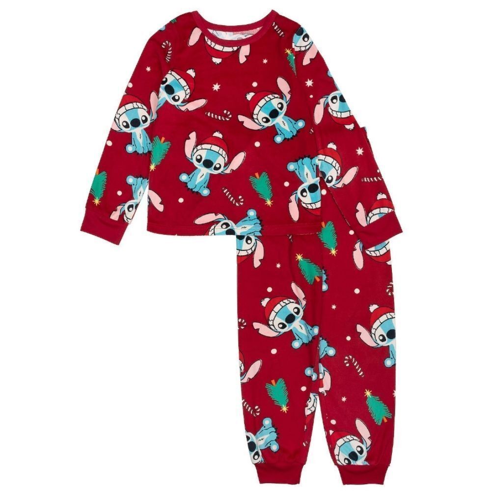 Disney Lilo And Stitch 2-Piece Christmas Pajama Set